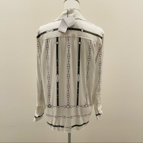 Equipment Button Front Zodi Printed Top - Picture 3 of 7